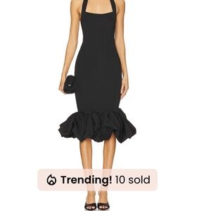 Elegant Black Halter Dress